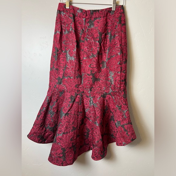Rachel Parcell Fit & Flare Skirt Brocade Design Lined Size 2 - Picture 7 of 10